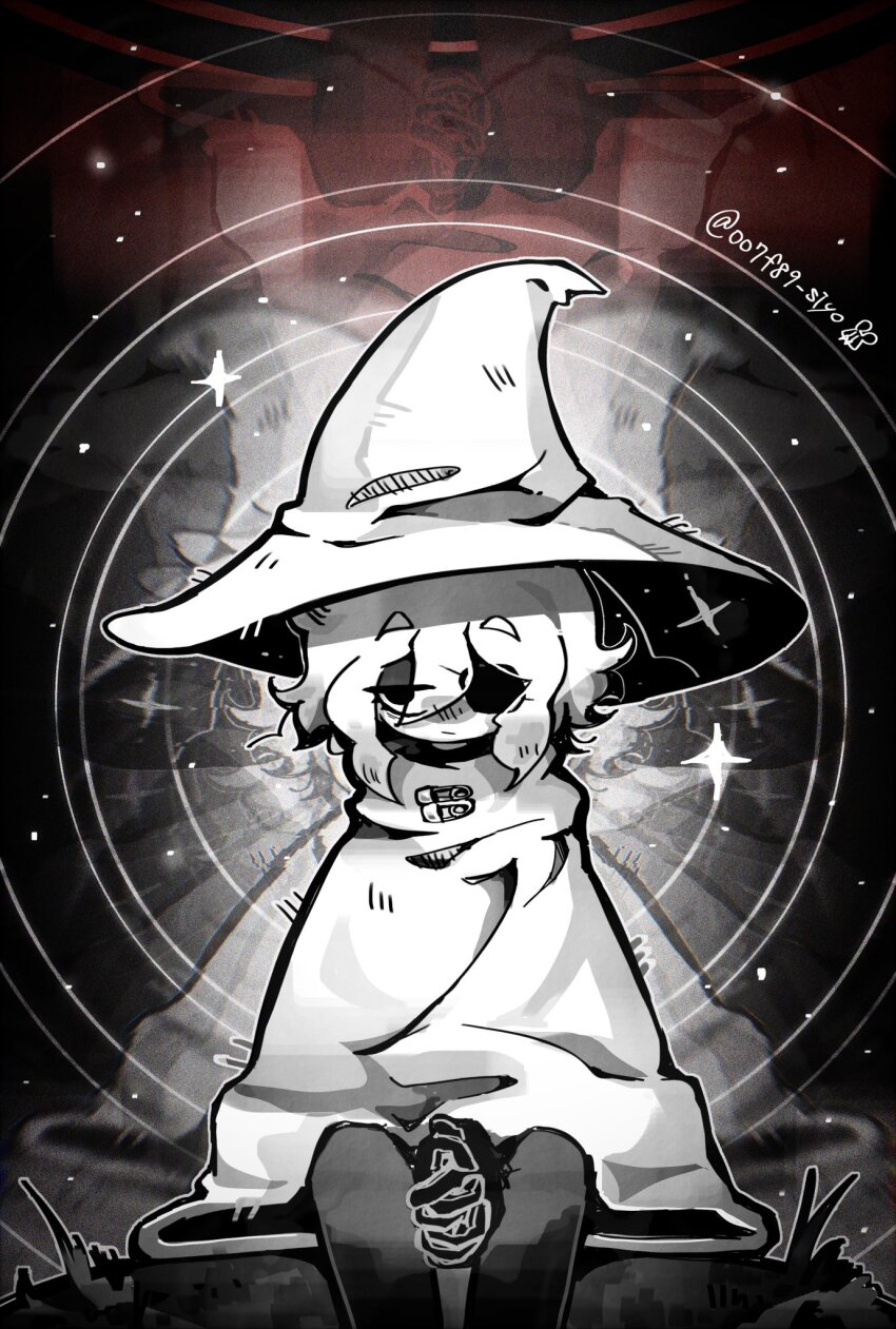 007f89_siyo, 1boy, :/, between_legs, black_eyes, black_gloves, blurry, blush_stickers