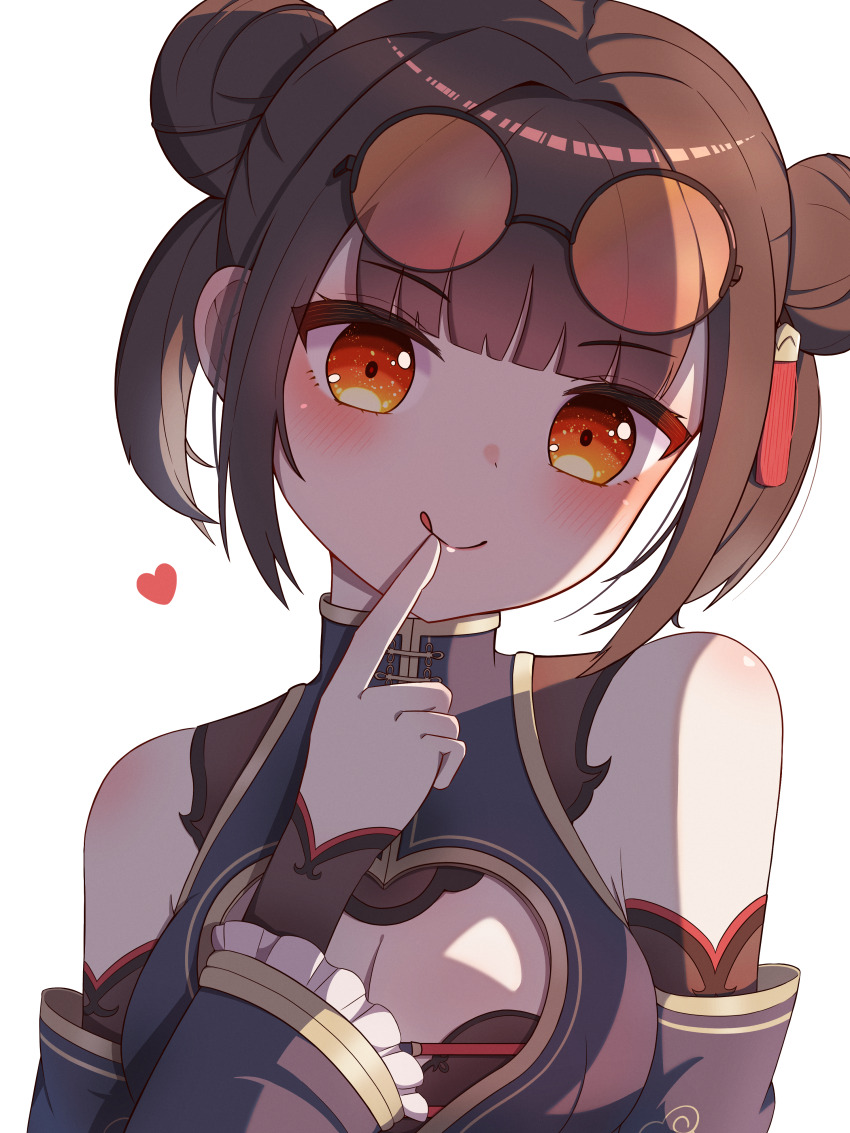 1girl, absurdres, arcshizuku, bare_shoulders, black_hair, breasts, chinese_clothes, cleavage