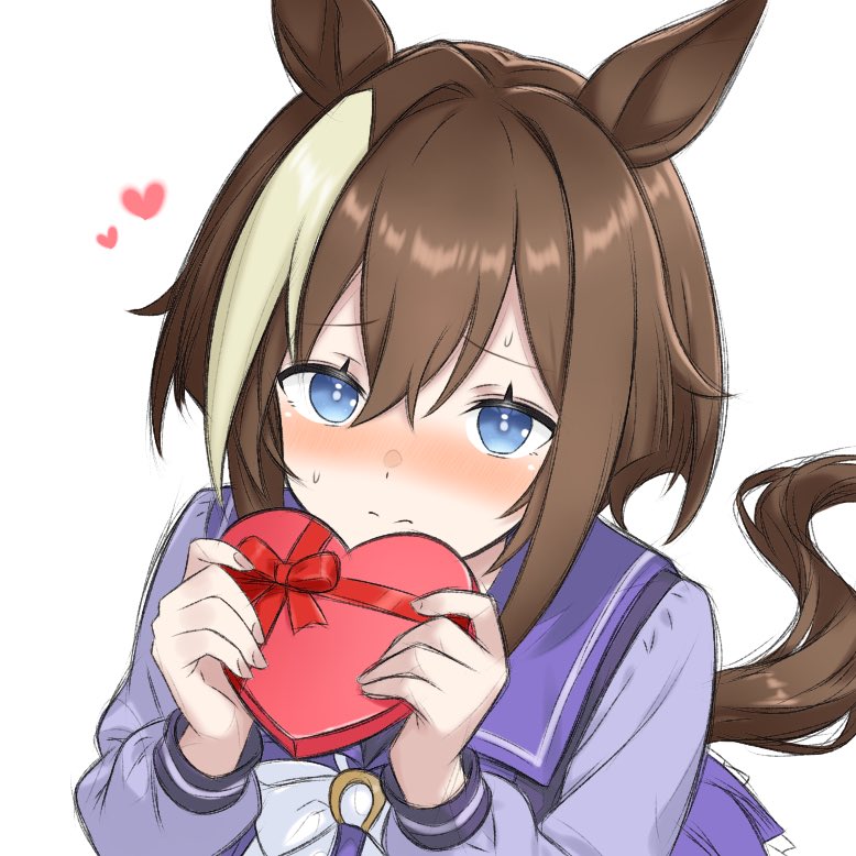 1girl, animal_ears, blush, bow, bowtie, box, brown_hair, brown_tail