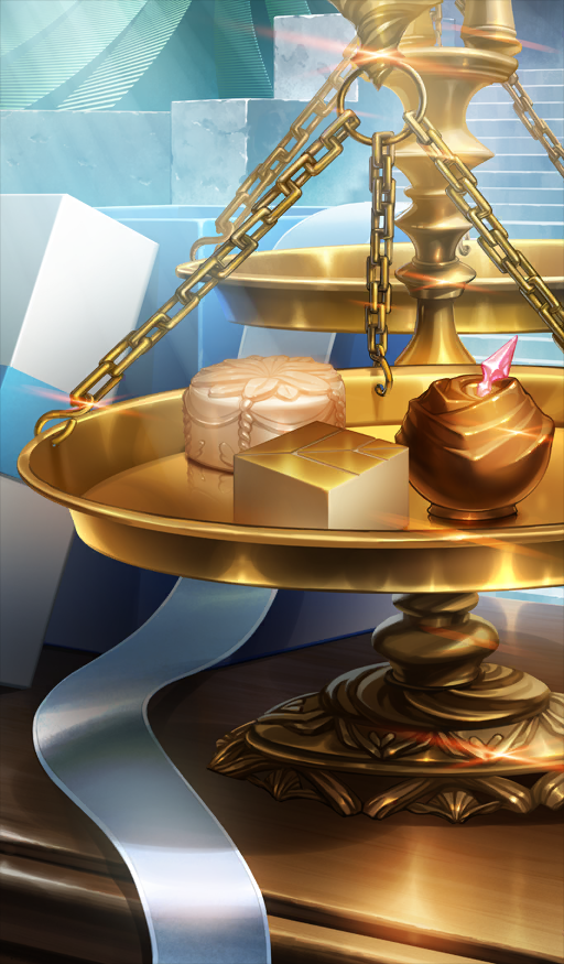after_time_valentine_2026, balance_scale, candy, commentary_request, fate/grand_order, fate_(series), food, food_focus