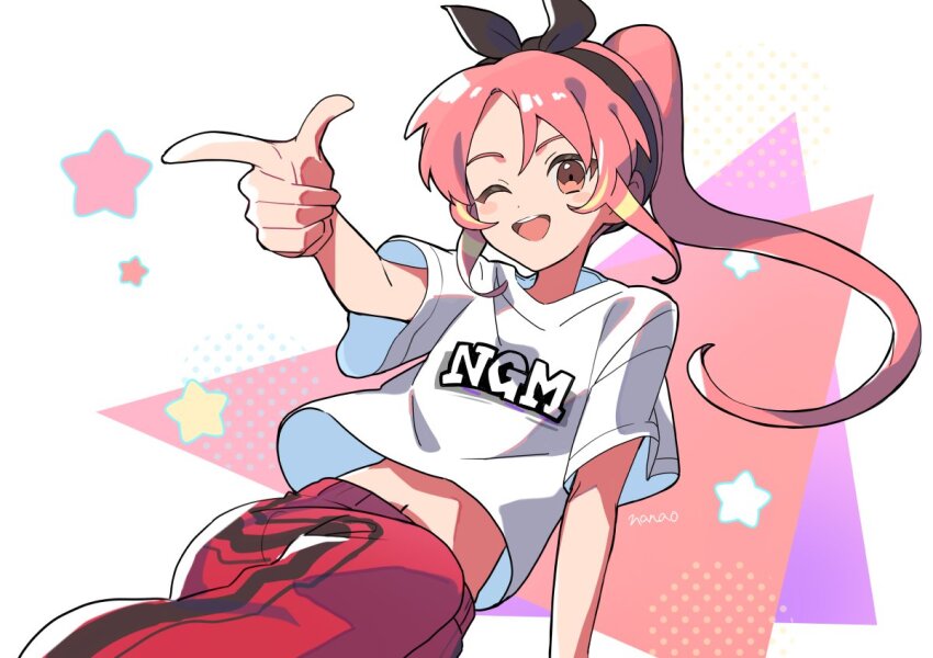 1girl, blonde_hair, commentary_request, gym_uniform, hair_ribbon, inazuma_eleven_(series), inazuma_eleven_victory_road, keshin_(inazuma_eleven)