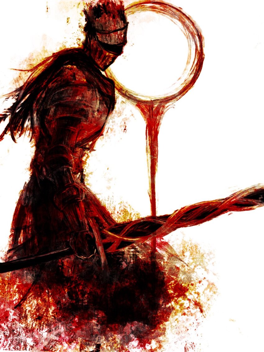 1boy, abstract, arm_guards, armor_request, cape, dark_souls_(series), dark_souls_iii, darksign_(dark_souls)