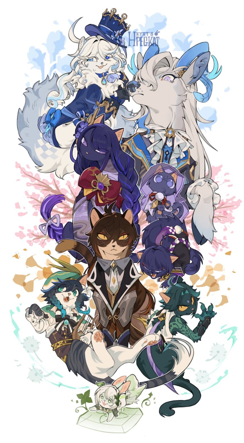 ahoge, angry, animalization, antenna_hair, artist_name, blue_eyes, blue_hair, blunt_bangs