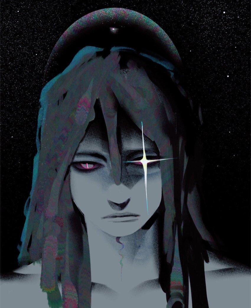 1other, black_hair, colehairlesscat, collarbone, dreadlocks, highres, long_hair, original