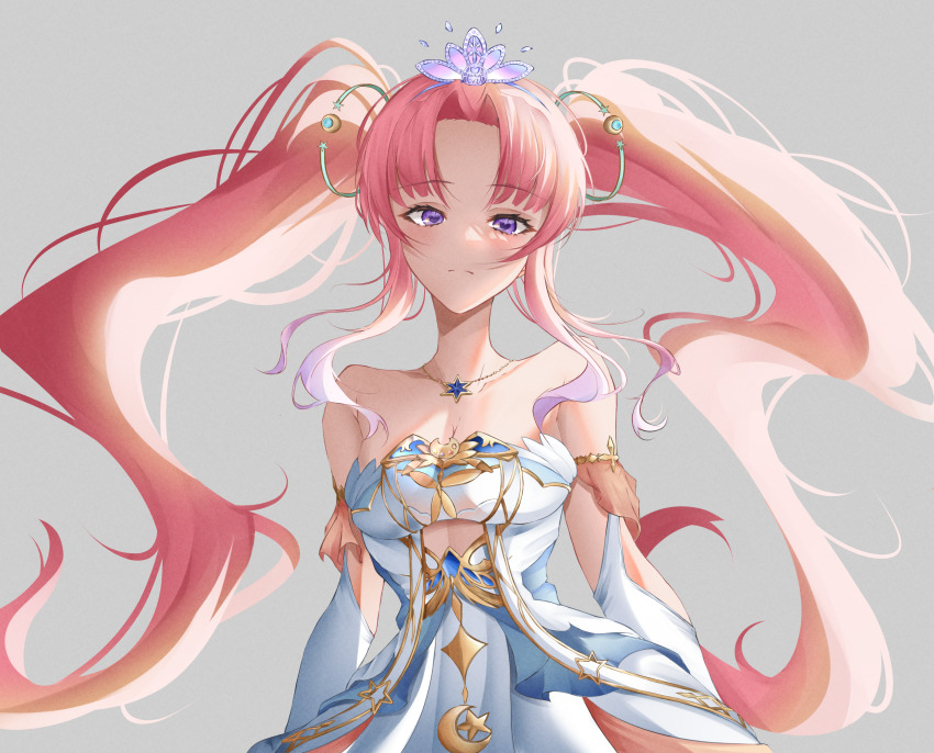 1girl, absurdres, airani_iofifteen, airani_iofifteen_(sci-fi_princess), bare_shoulders, breasts, cleavage, clothing_cutout