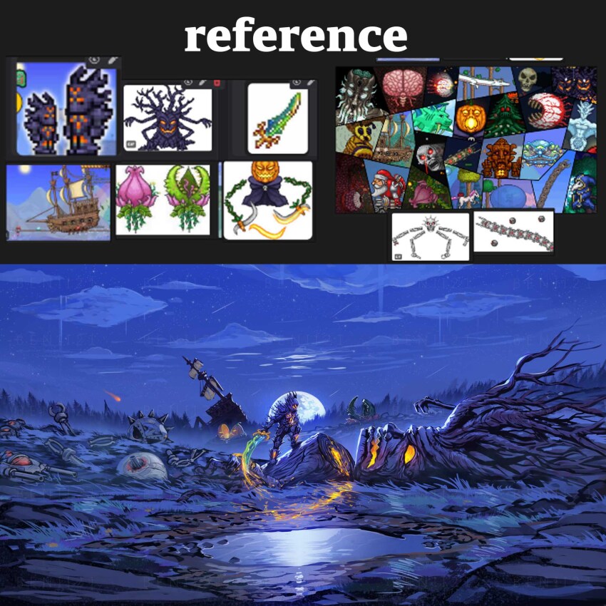 1other, benii21, cloud, commentary, dead_monster, decapitation, english_commentary, full_body