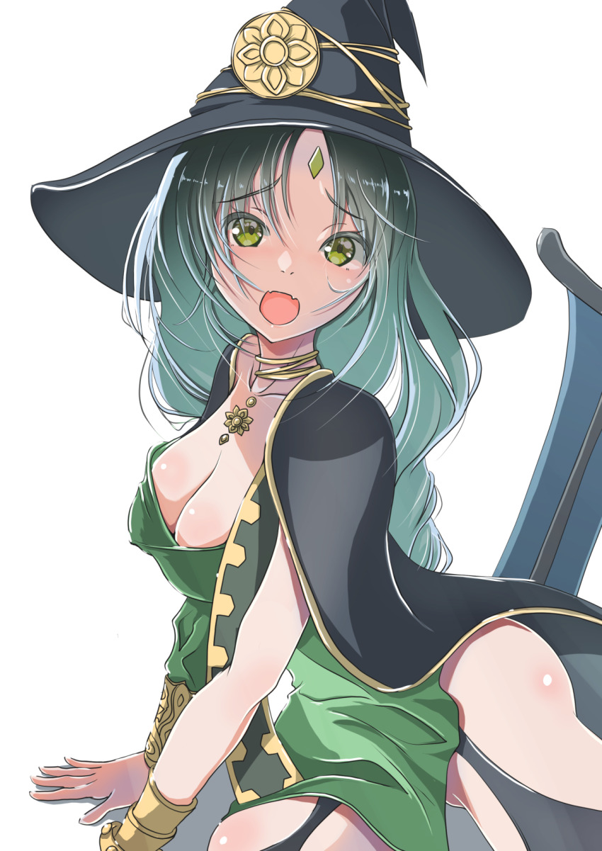 1girl, berkanan_(blade_&amp;_bastard), blade_&amp;_bastard, bracelet, braid, breasts, cleavage, commentary_request