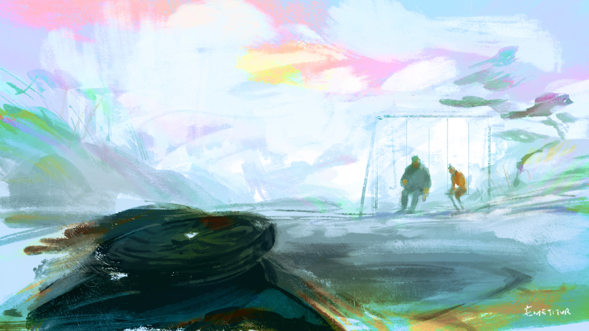 2boys, car, commentary, disco_elysium, emetitur, english_commentary, faceless, full_body