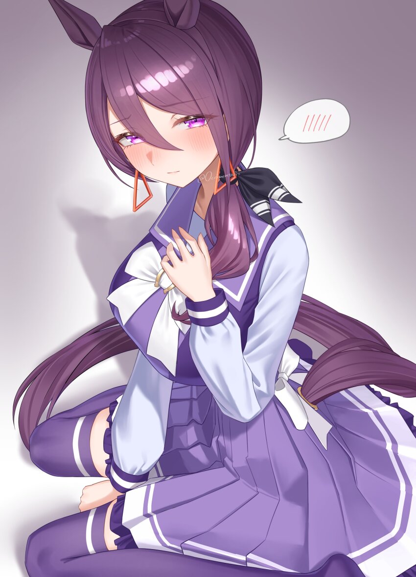 1girl, absurdres, animal_ears, blush, bow, bowtie, breasts, closed_mouth