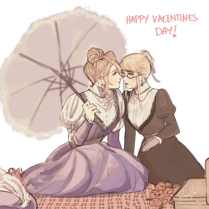 2girls, absurdres, axis_powers_hetalia, blonde_hair, dress, earrings, france_(female)_(hetalia), france_(hetalia)