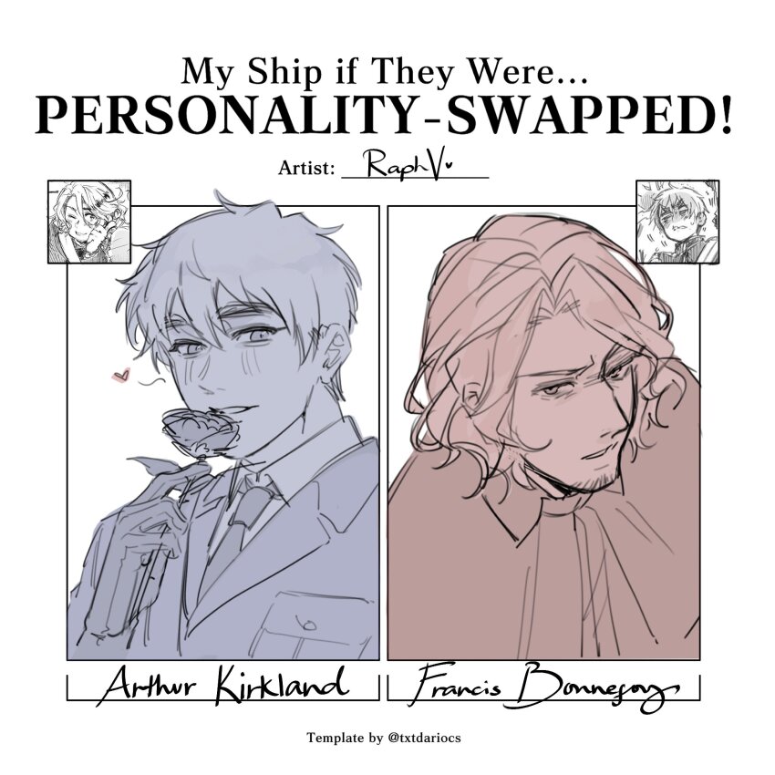 2boys, axis_powers_hetalia, blush, facial_hair, flower, france_(hetalia), glaring, gloves