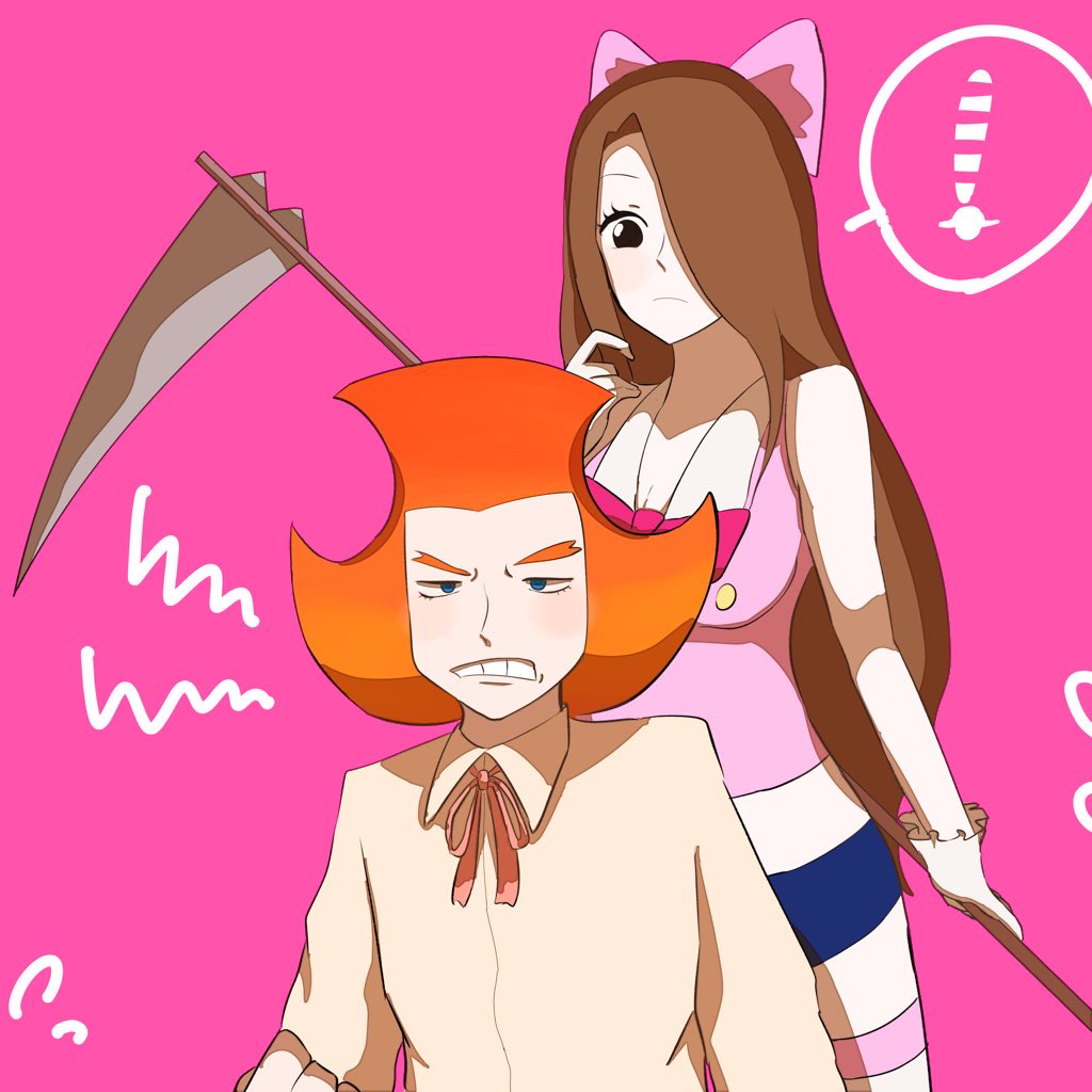 !, aged_down, bow, brown_hair, charlotte_nutmeg, charlotte_oven, commentary_request, gloves