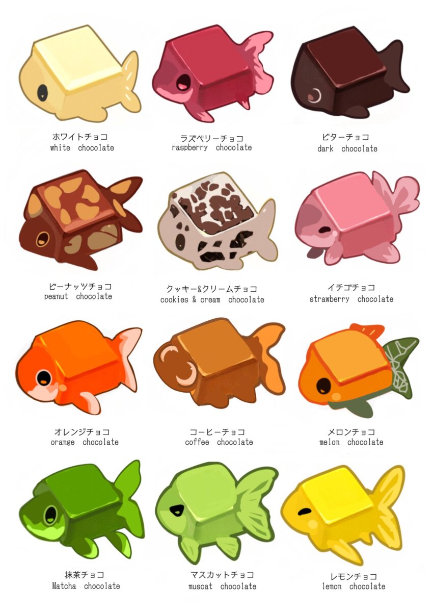 animal-themed_food, bilingual_text, candy, chocolate, commentary, cookies_&amp;_cream, dark_chocolate, english_commentary