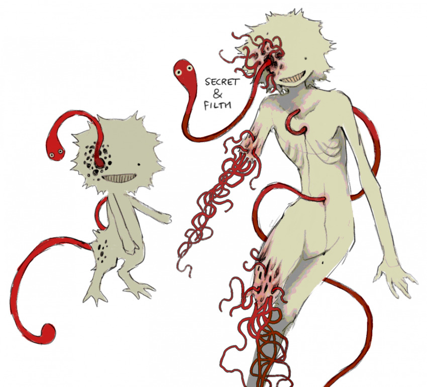 1other, amputee, chibi, chibi_inset, commentary, english_commentary, filth_(jejejunum), grin