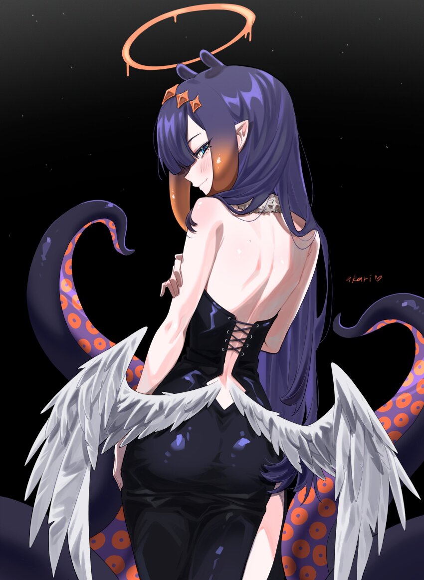 1girl, absurdres, adapted_costume, akar1_akar1, ass, ass_focus, back, back_focus