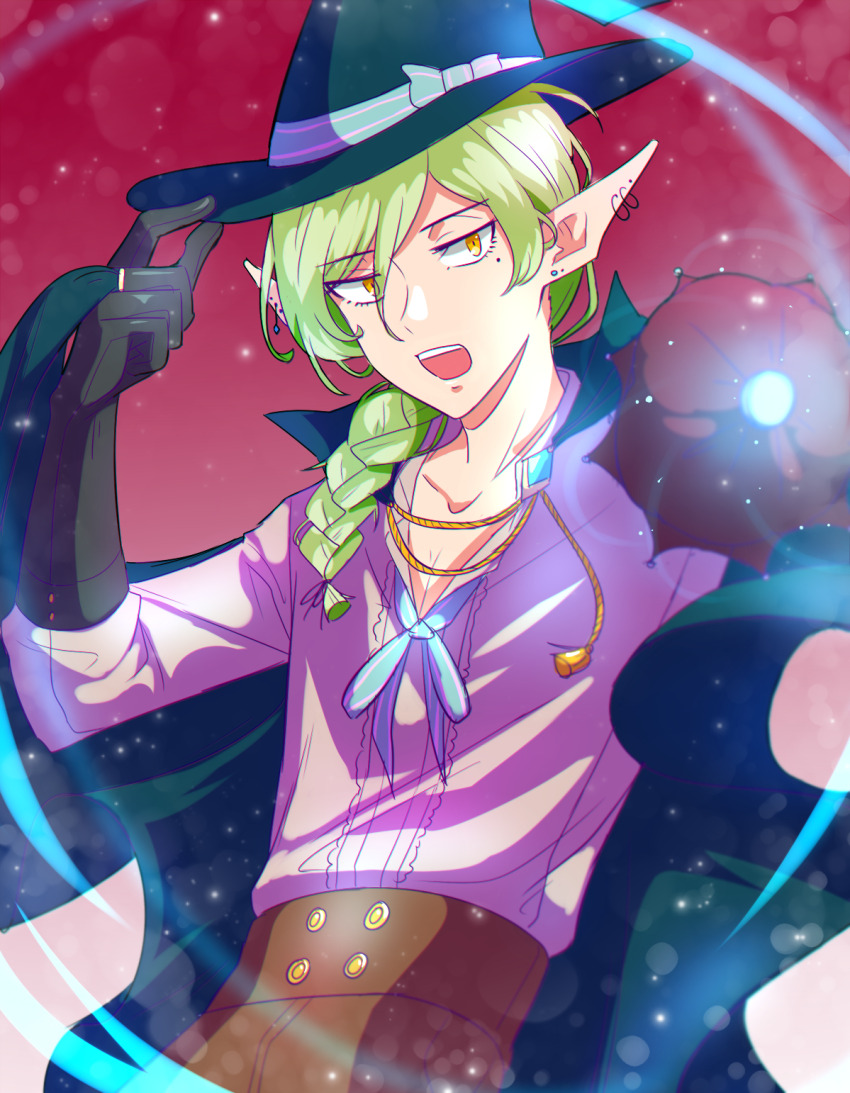 1boy, androgynous, blonde_hair, braid, commentary, design_speculation, earrings, elf