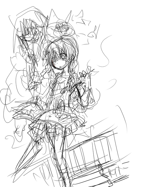 androgynous, book, braid, fujiwara_akina, gender_request, greyscale, madotsuki, monochrome