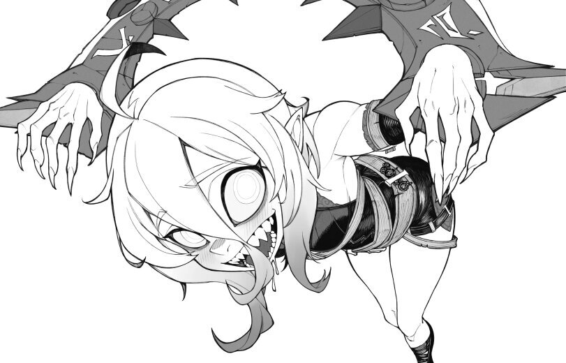 1girl, absurdres, blood_golem, briar_(league_of_legends), cuffs, fingernails, highres, league_of_legends