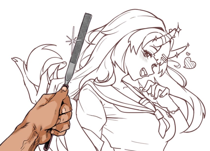 1girl, artist_self-insert, breasts, chance8000, commentary, english_commentary, file_(tool), hair_ornament