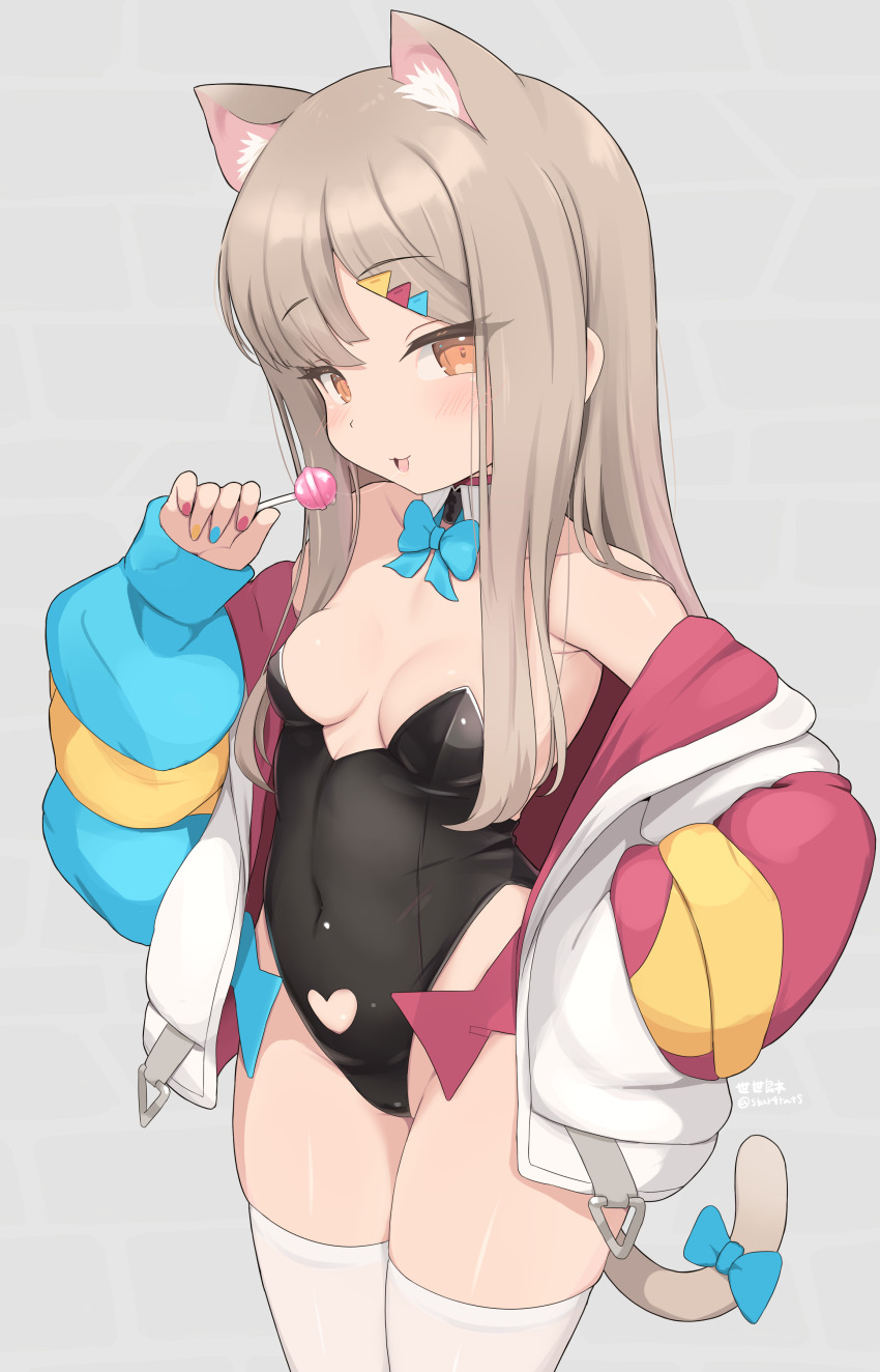 1girl, absurdres, alice_gear_aegis, animal_ear_fluff, animal_ears, black_leotard, blue_bow, bow