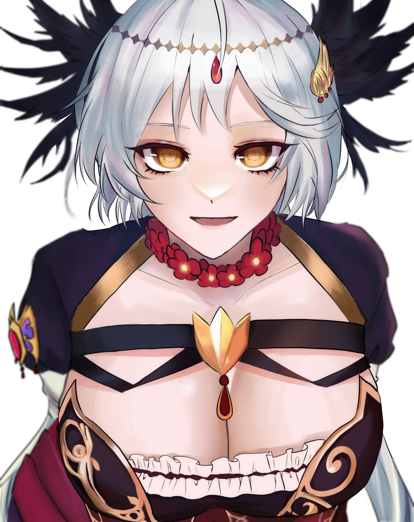 1girl, artist_request, bad_id, bad_pixiv_id, breasts, chaos_karen_(grimms_notes), cleavage, grimms_notes