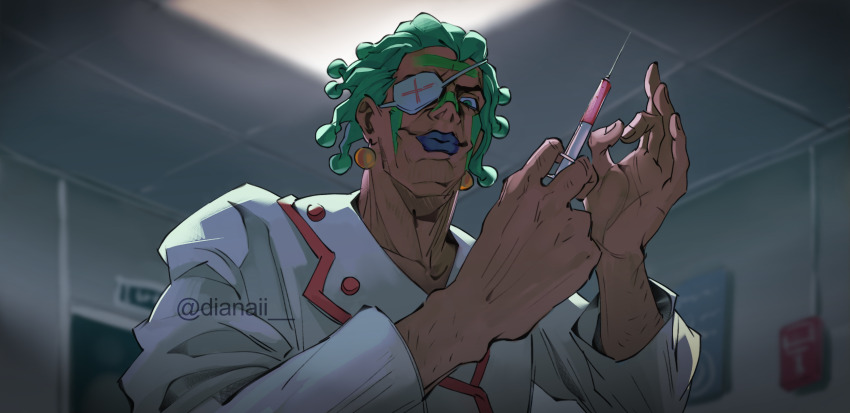 absurdres, character_request, commentary, cosplay, diana_ii, elle_driver, elle_driver_(cosplay), eyepatch