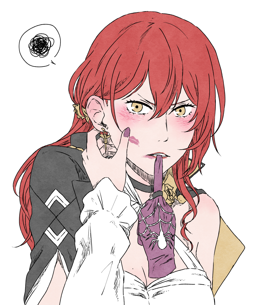 2girls, black_jacket, blush, breasts, cleavage, commentary_request, earrings, female_pov