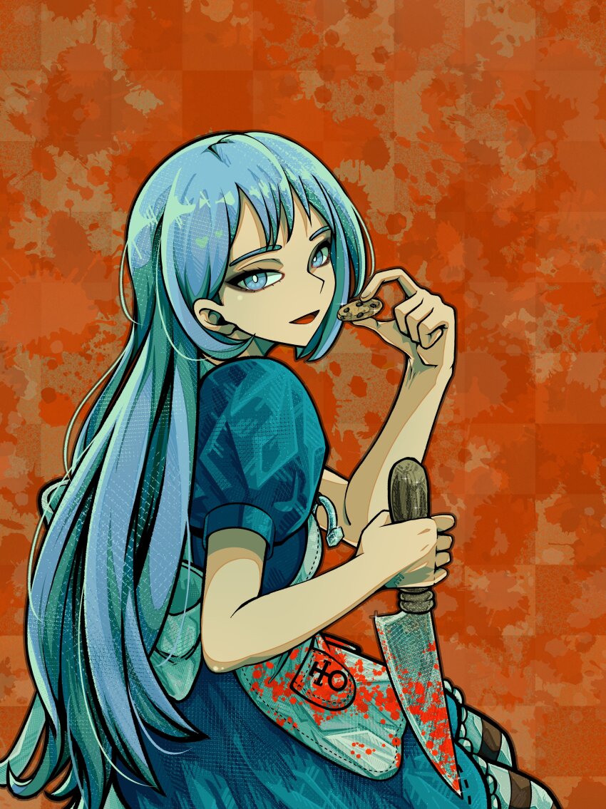 1girl, absurdres, alice:_madness_returns, alice_liddell_(american_mcgee's_alice), alice_liddell_(american_mcgee's_alice)_(cosplay), american_mcgee's_alice, apron, back_bow