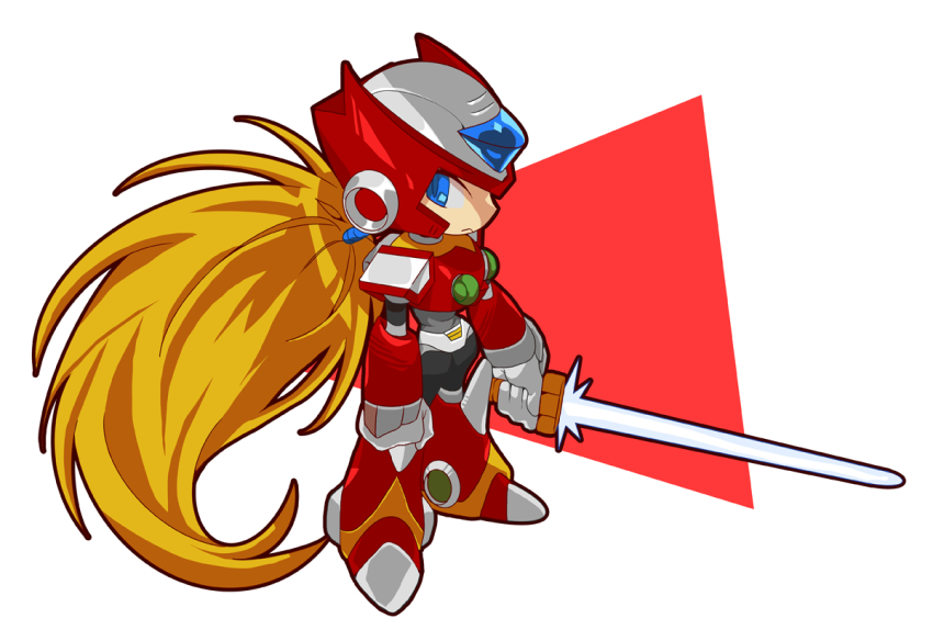 1boy, armor, blonde_hair, blue_eyes, chest_jewel, chibi, energy_sword, forehead_jewel