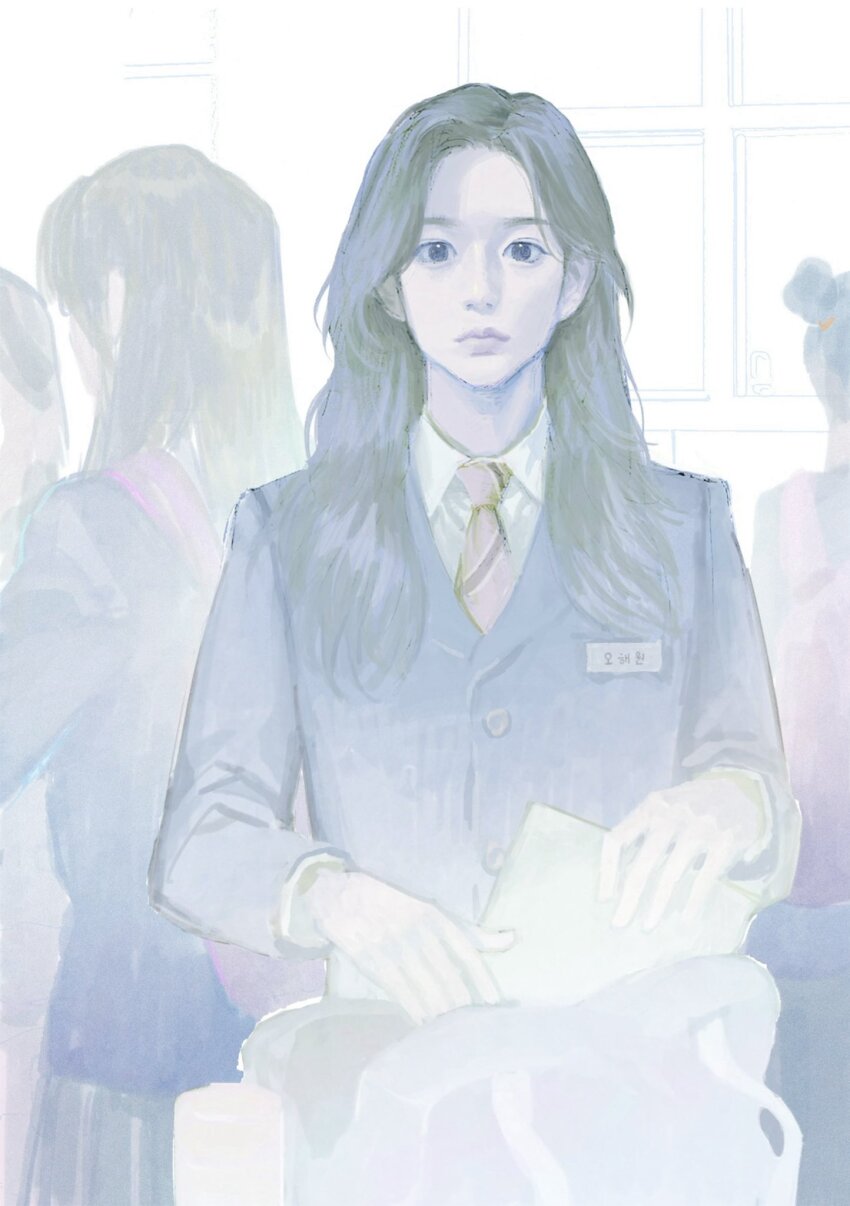 1girl, backpack, bag, black_eyes, black_shirt, book, brown_hair, collared_shirt