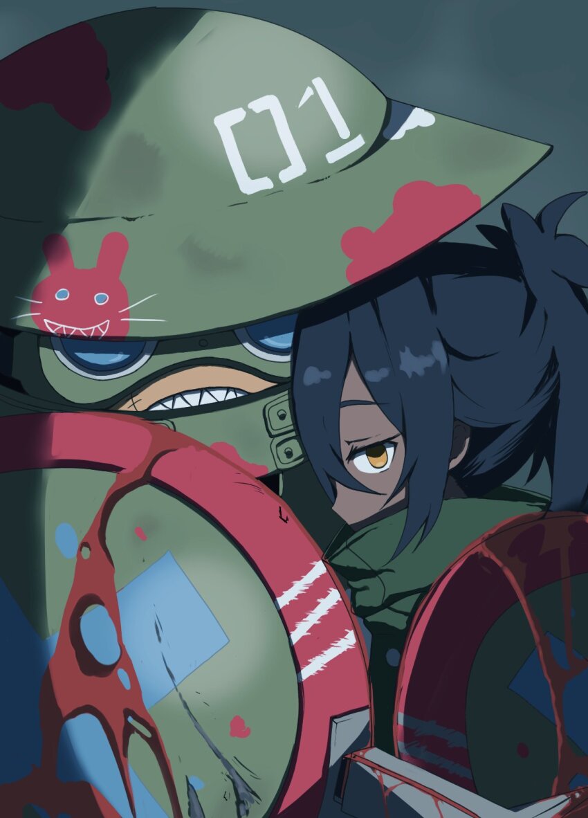 1boy, black_hair, commentary_request, dark-skinned_male, dark_skin, digimon, digimon_(creature), digimon_beatbreak