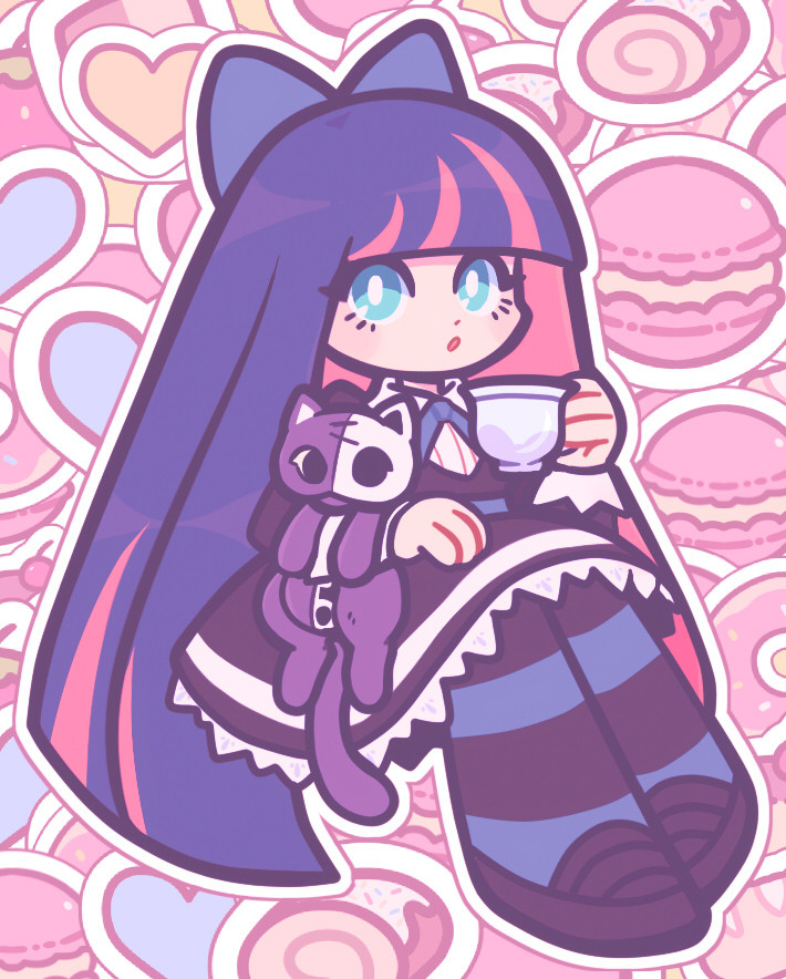 1girl, :o, accurate_lolita_coord, black_dress, black_shoes, blue_eyes, blunt_bangs, blush_stickers