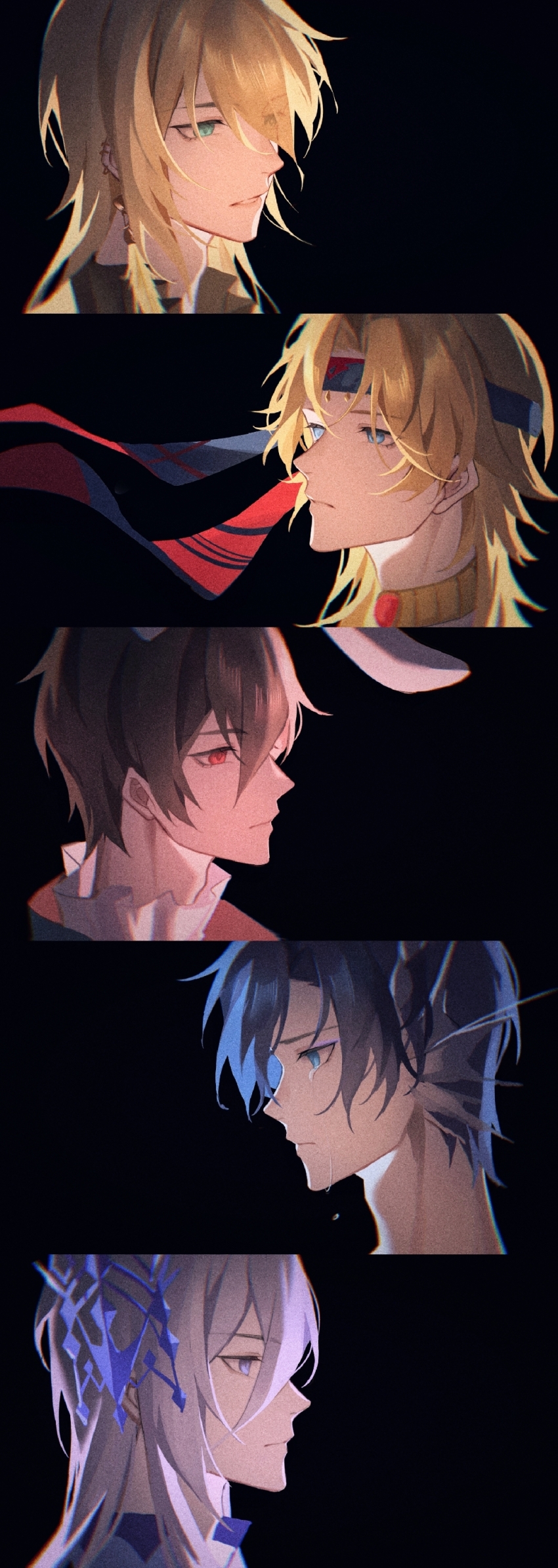 5boys, absurdres, adam's_apple, alkaid_mcgrath, alkaid_mcgrath_(book_of_tales), animal_ears, ayn_alwyn, ayn_alwyn_(book_of_tales)