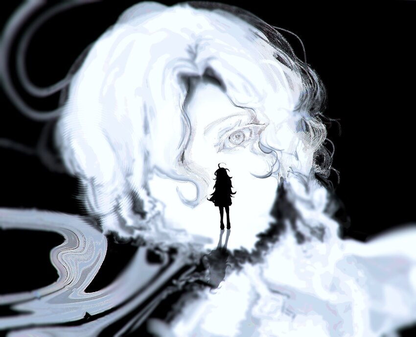 1boy, 1girl, ahoge, black_background, braid, commentary_request, fate/grand_order, fate_(series)