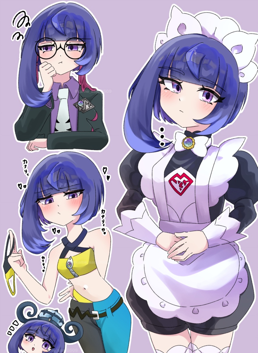 1girl, black_hair, blunt_bangs, bob_cut, canari_(pokemon), canari_(pokemon)_(cosplay), corbeau_(pokemon), corbeau_(pokemon)_(cosplay)