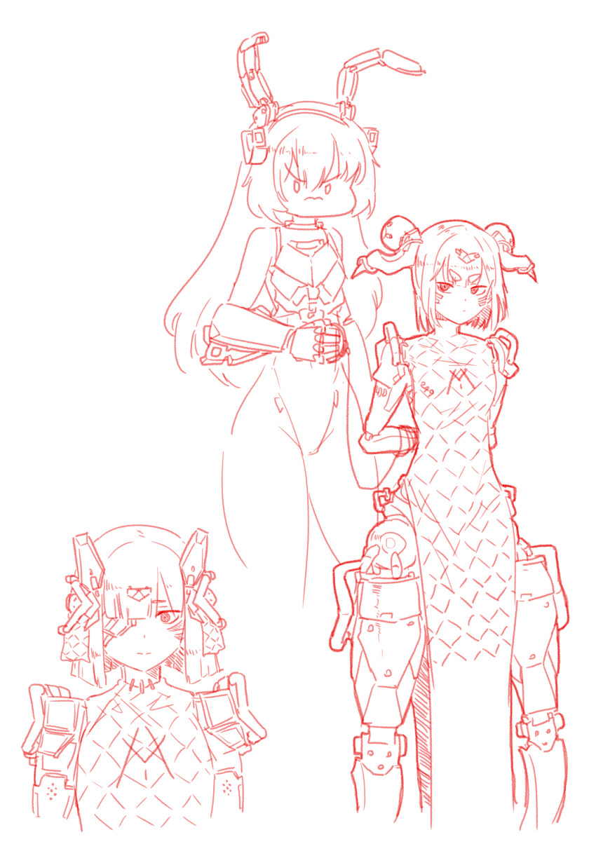 3girls, absurdres, adeline_(girls'_frontline), animal_ears, cyborg, girls'_frontline, girls'_frontline_2:_exilium, highres