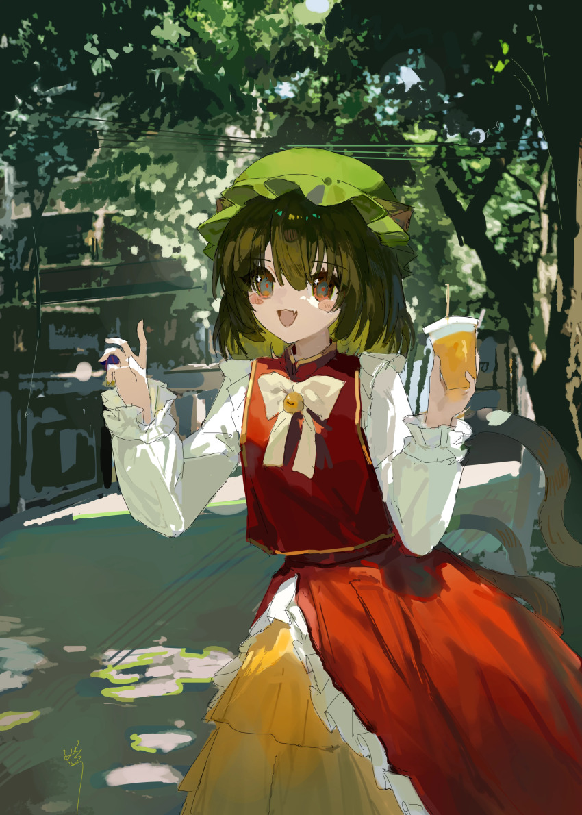 1girl, absurdres, animal_ears, bow, bowtie, brown_eyes, brown_hair, cat_ears