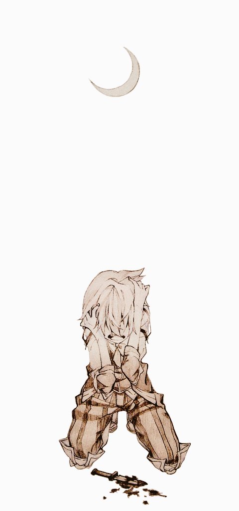 1boy, blood, commentary_request, covered_eyes, crescent_moon, ex_(grimms_notes), ex_(original)_(grimms_notes), fingernails