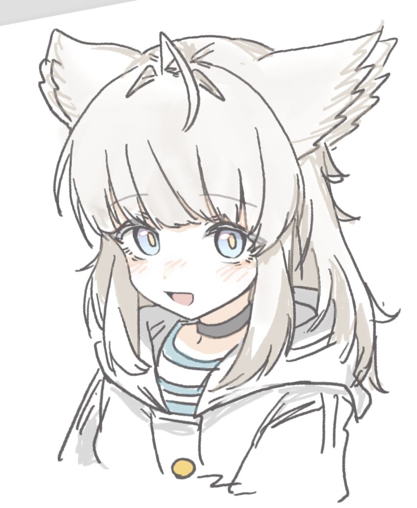 1girl, :d, ahoge, animal_ears, arknights, arknights:_endfield, bird_ears, bird_girl