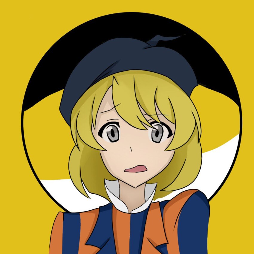 beret, black_hat, blonde_hair, cyuuritsu_school_uniform, girls_und_panzer, grey_eyes, hat, highres