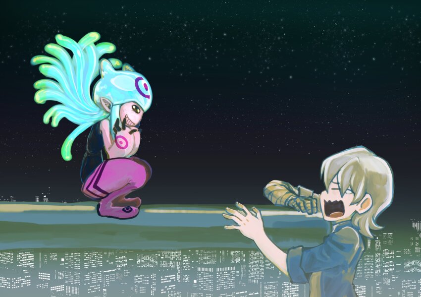 bandaged_arm, bandages, digimon, digimon_(creature), digimon_ghost_game, enodgmxa, higashimitarai_kiyoshiro, jellyfish_girl