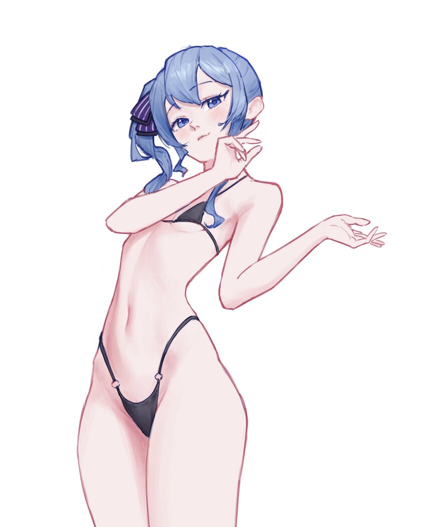 bikini, blue_eyes, blue_hair, bobsta01, breasts, flat_chest, hololive, hoshimachi_suisei
