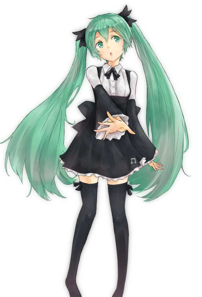 1girl, aqua_eyes, aqua_hair, dress, female_focus, green_eyes, green_hair, hatsune_miku
