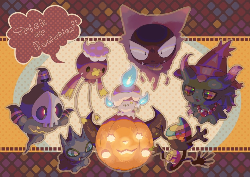 banette, banette_(cosplay), blue_eyes, blue_fire, chandelure, chandelure_(cosplay), cofagrigus, cofagrigus_(cosplay)
