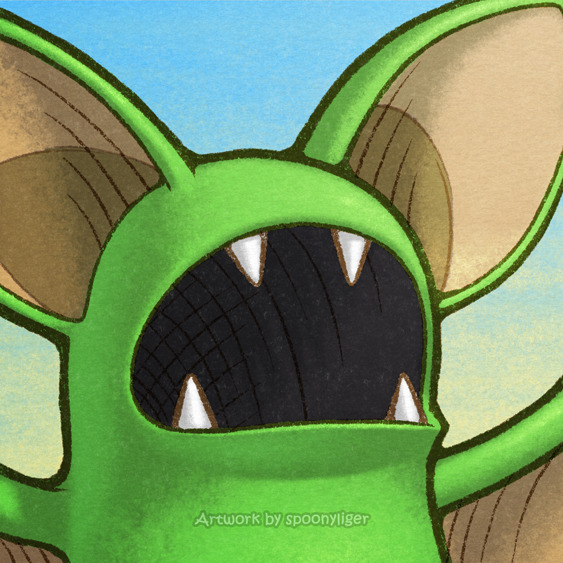 alternate_color, artist_name, fangs, gen_1_pokemon, nintendo, no_humans, open_mouth, pokemon