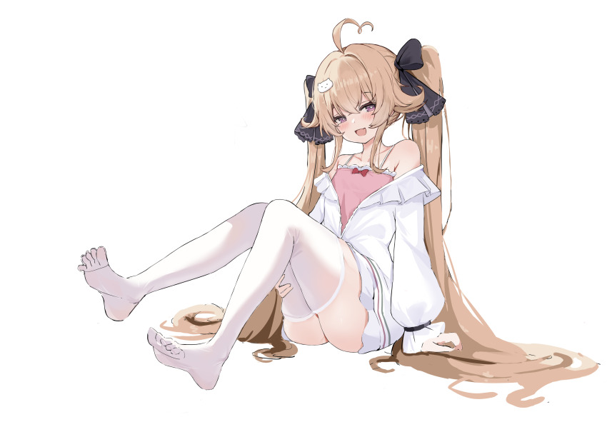 1girl, :d, absurdres, ahoge, attilio_regolo_(azur_lane), attilio_regolo_(castle_of_inspiration)_(azur_lane), azur_lane, bare_shoulders