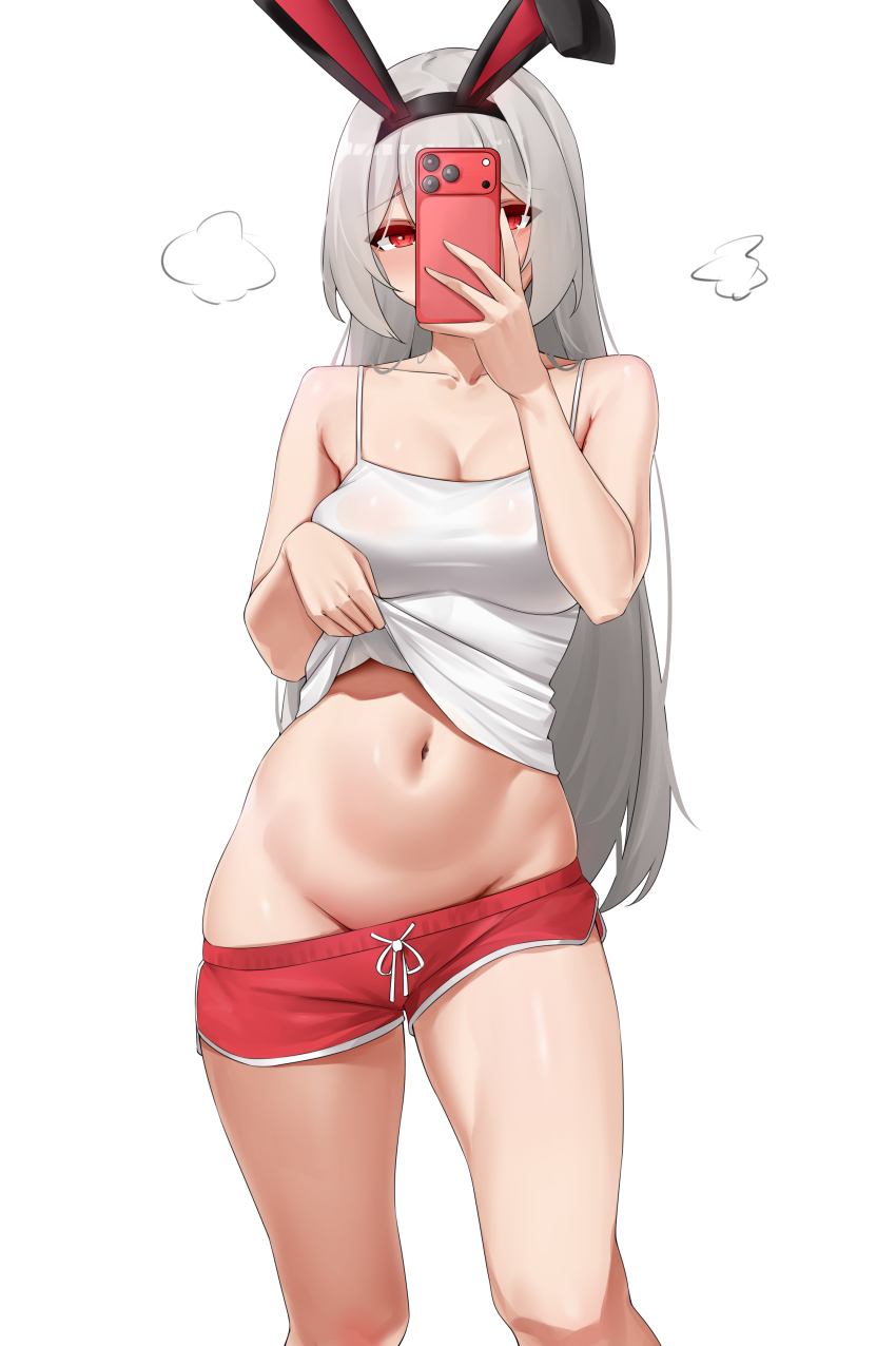 1girl, absurdres, alternate_breast_size_(larger), alternate_costume, animal_ears, bare_arms, bare_legs, bare_shoulders