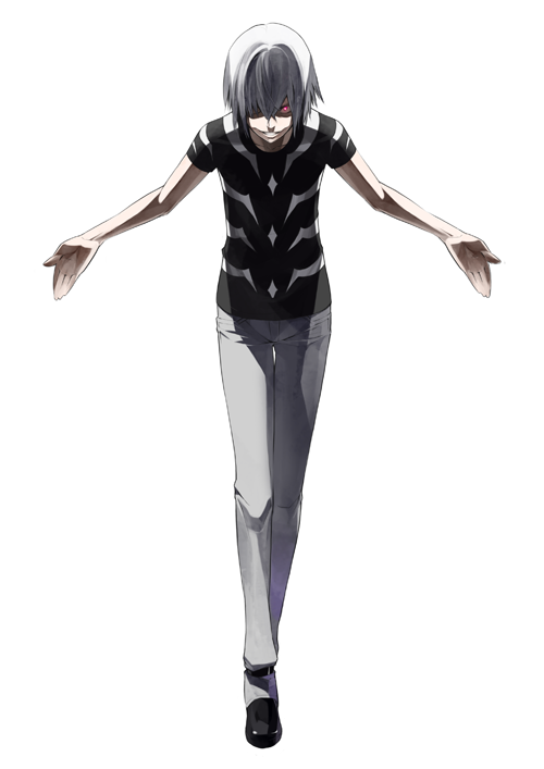 1boy, accelerator_(toaru_majutsu_no_index), albino, gajuumaru, hair_over_one_eye, male_focus, red_eyes, smile