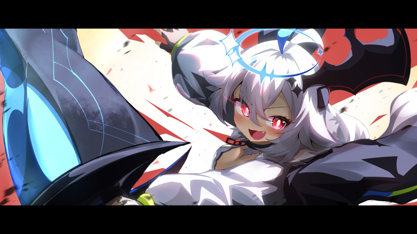 1girl, :d, absurdres, antenna_hair, apollo_(twinkle_star_knights), backlighting, black_gloves, black_jacket