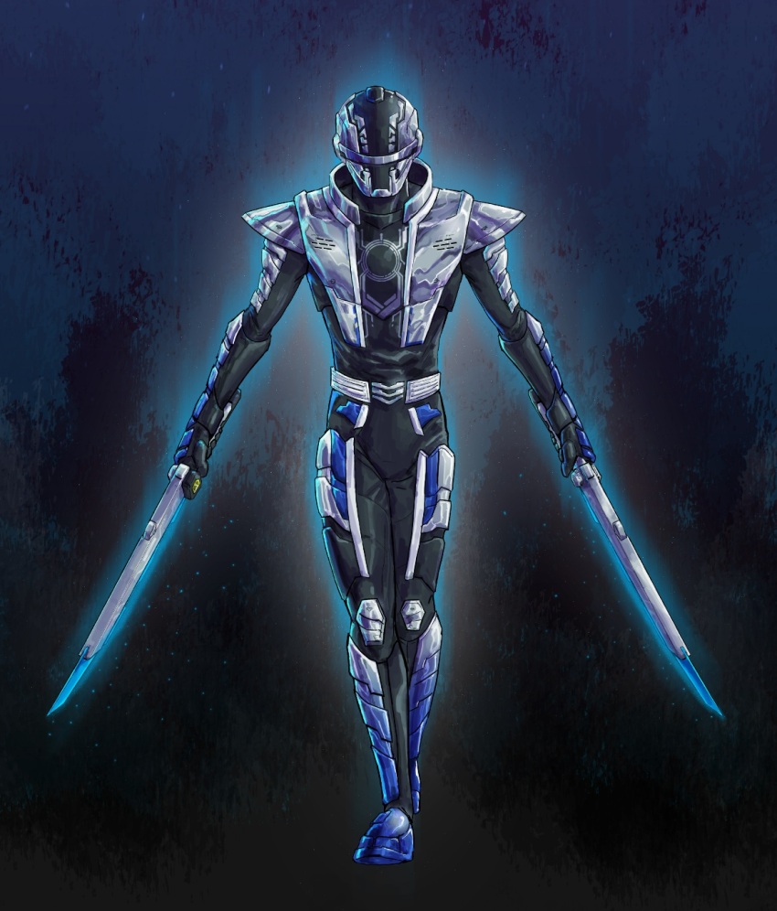 1boy, adi_(adivider), armor, armored_bodysuit, black_bodysuit, bodysuit, character_mask, chou_uchuu_keiji_gavan_infinity